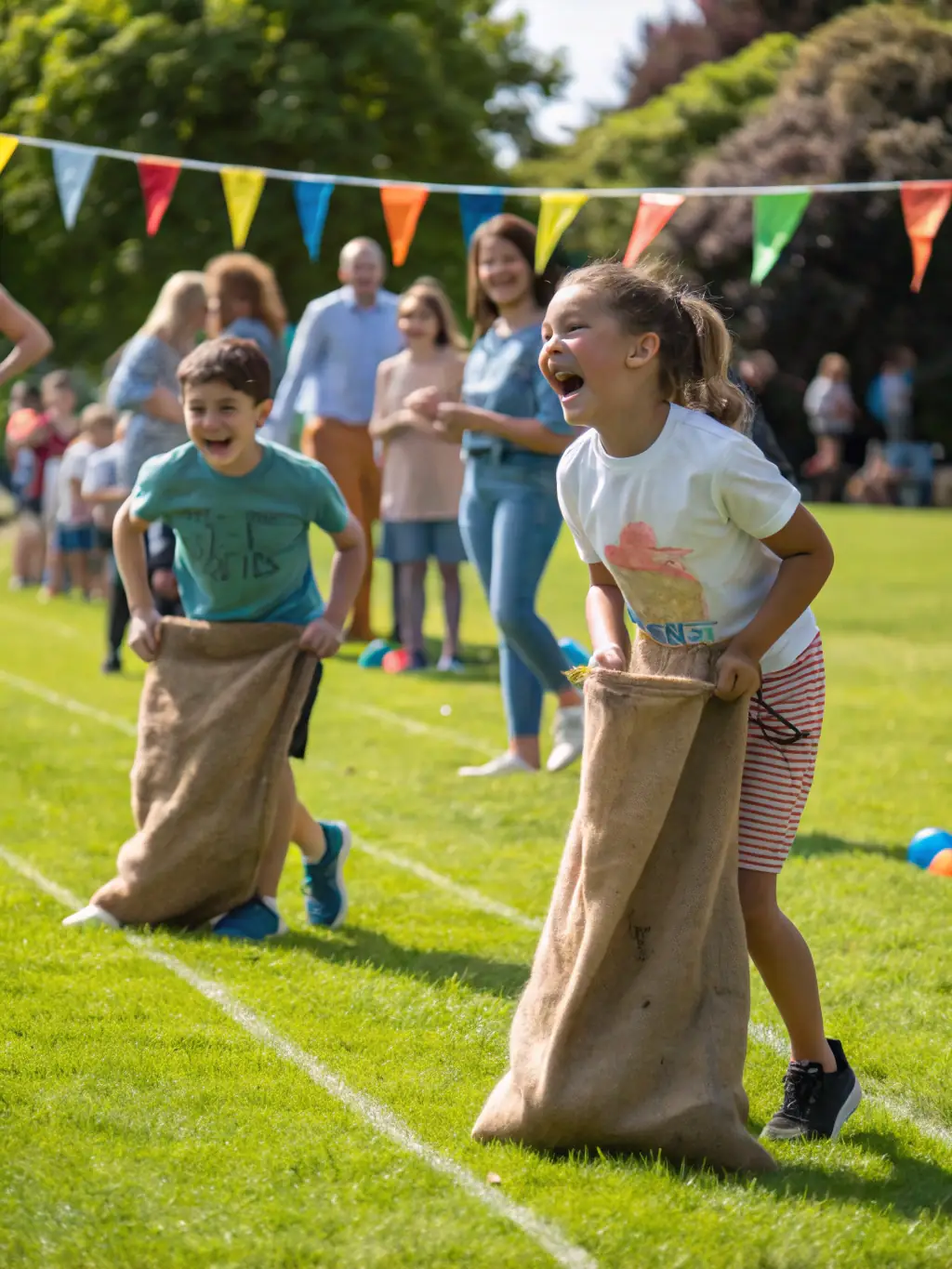 An image of a community rugby event, with families and players enjoying a day of games and activities.